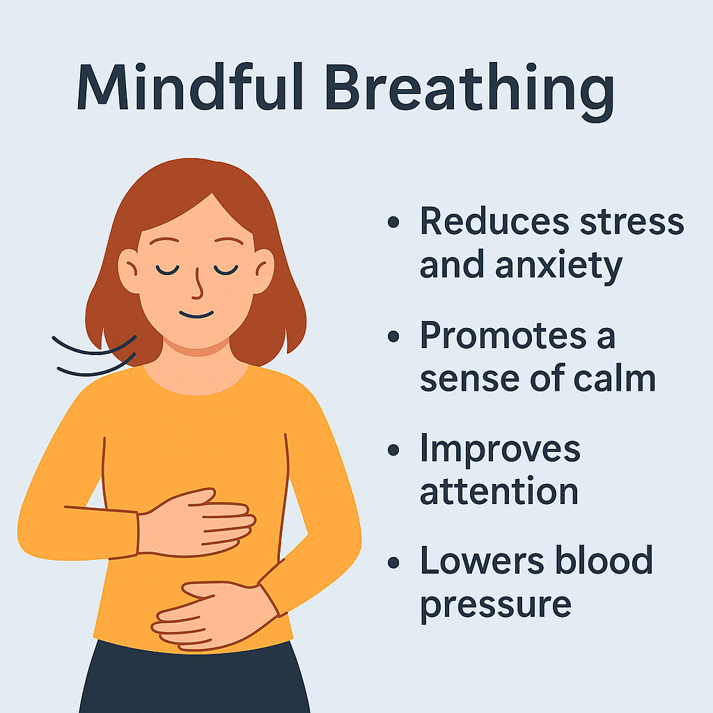 Benefits of mindful breathing.